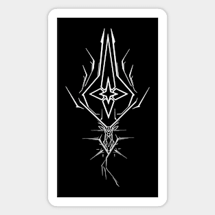 Stag crest 1 (white on black) Magnet